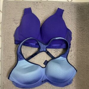 Under Armour and Nike Women's Sports Bras - Purple and Blue 34C